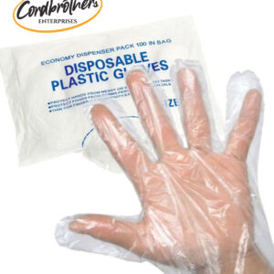 Disposable plastic gloves