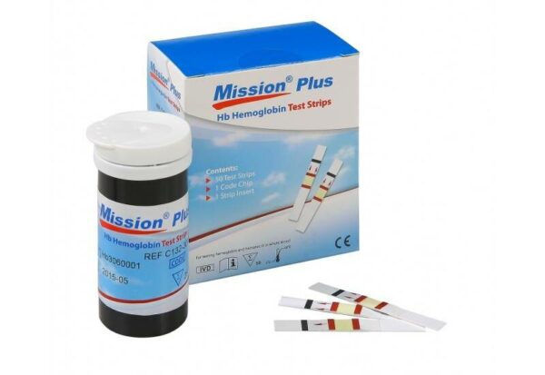 HB Mission Plus Hemoglobin Strips
